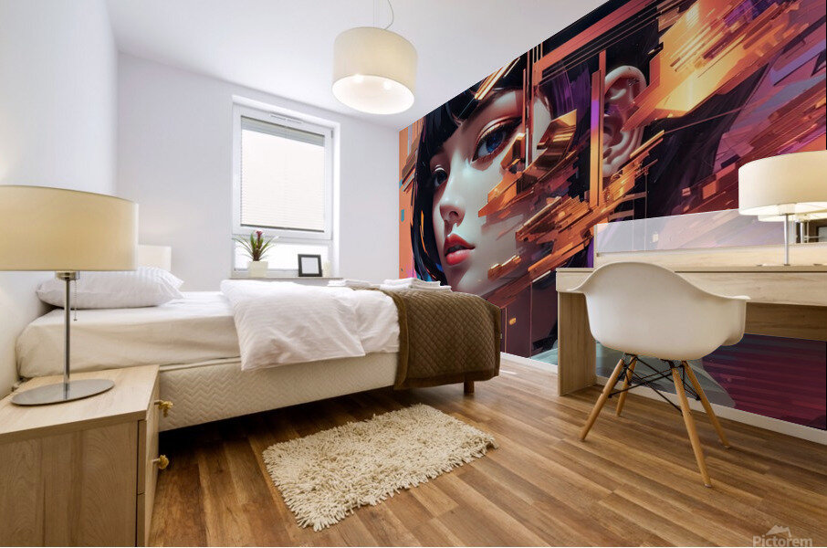 Glitch Aesthetics Dynamic art Mural print