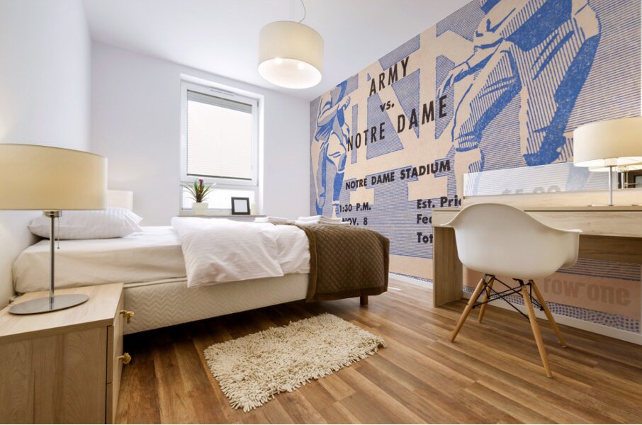 1947 Notre Dame vs. Army Ticket Stub Square Mural print