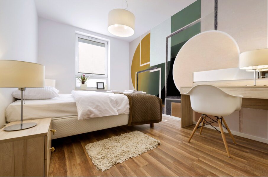 Modern Art in Muted Colors Mural print