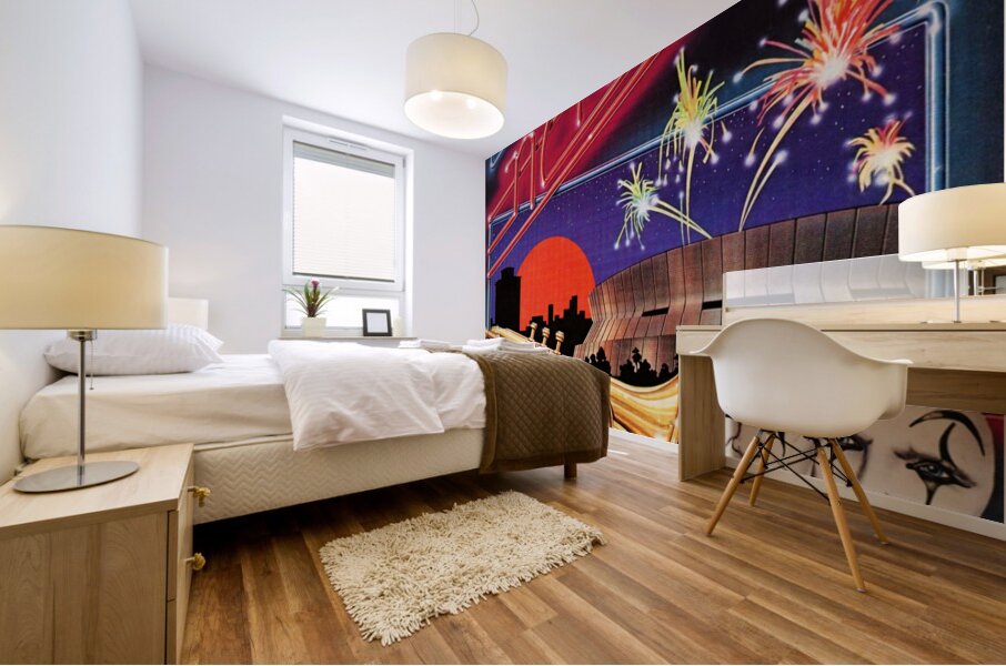 1982 NCAA Basketball Finals Program Cover Art Mural print