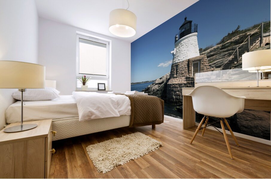 Castle Hill Lighthouse on Narragansett Bay in Rhode Island Mural print