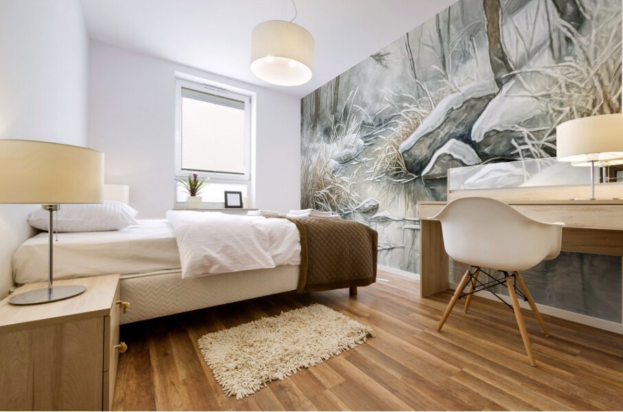 Winterland in the Ponds and Marshes Mural print