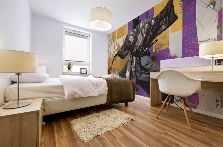 Op Art Samurai 10 Mural print