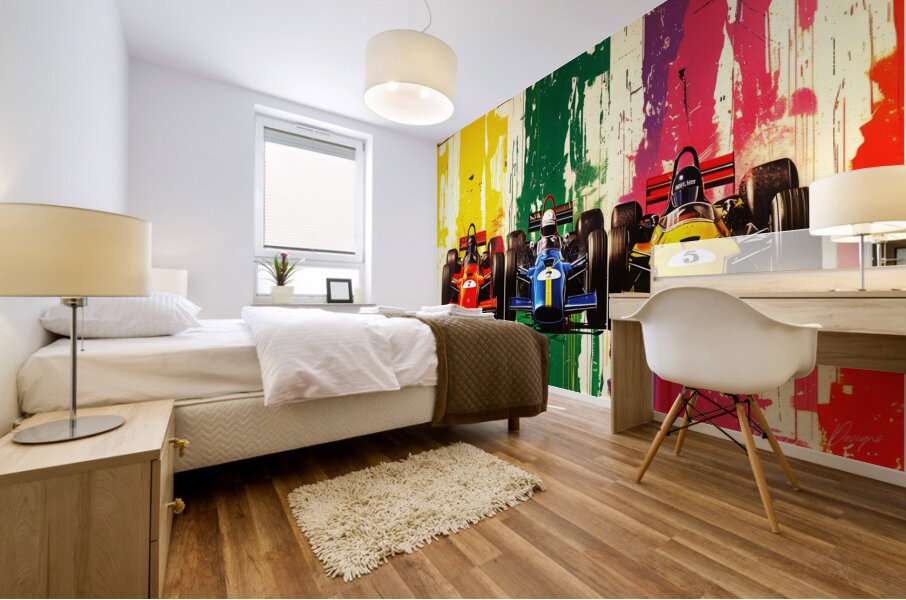 Auto Racing Types Mural print