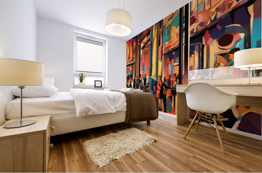 Jazz Music Night Mural print
