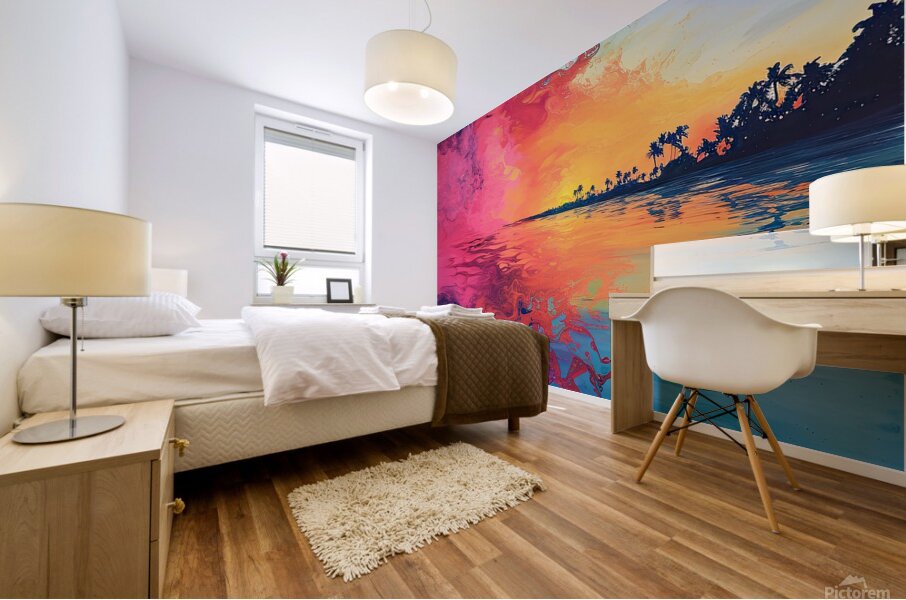 Sunset in the Tropics Mural print