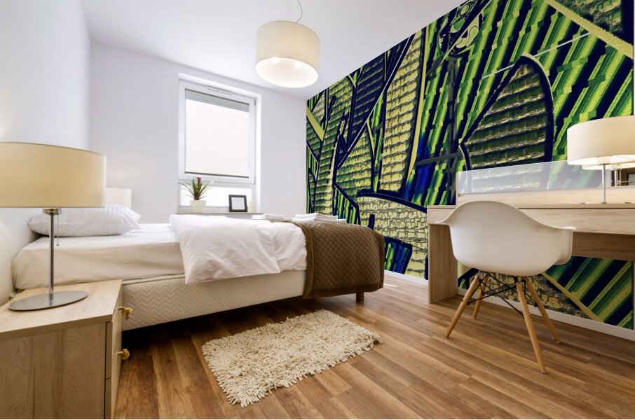 Roller Coasterish Blades of Grass Mural print