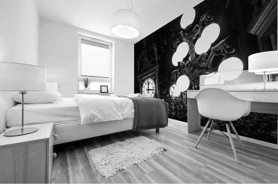 gastown steam clock at night  horizontal 2632 Gas Mural print