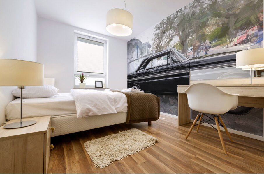 1965 Black Ford Falcon Sprint X2 6 Mural print