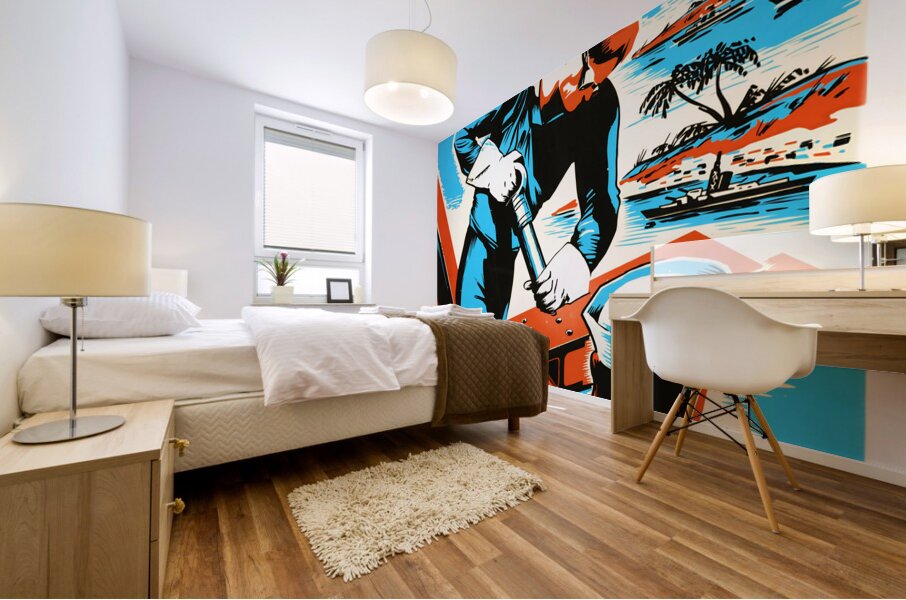 Build for Your Navy Mural print