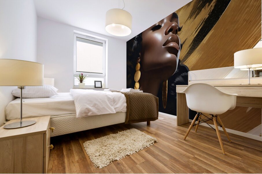 Gold and black 14 Mural print