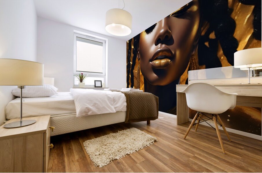 Gold and black 23 Mural print