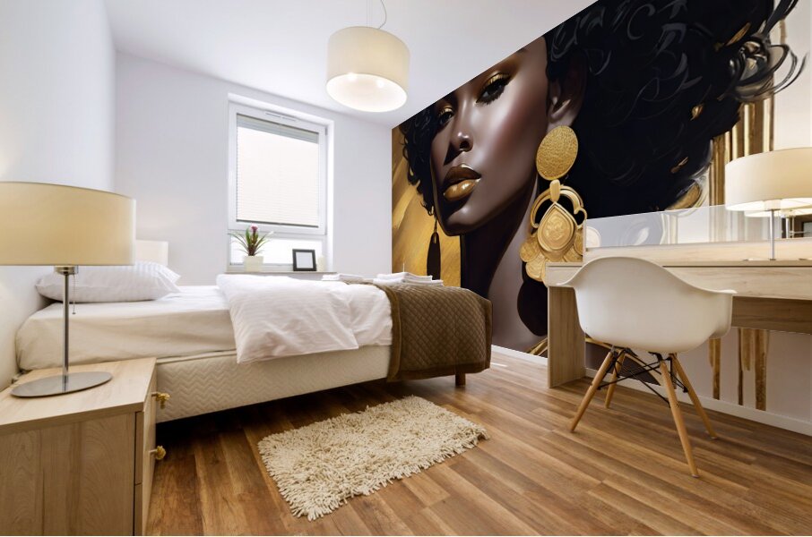 Gold and black 15 Mural print