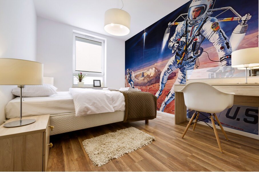 1964 United States Astronauts Art Mural print