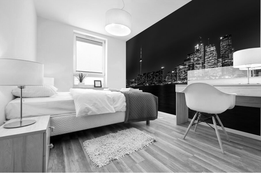 downtown toronto canada skyline at night  horizon Mural print