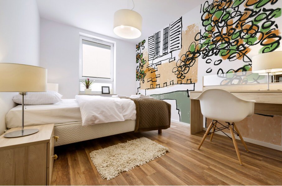 1. Village Mural print