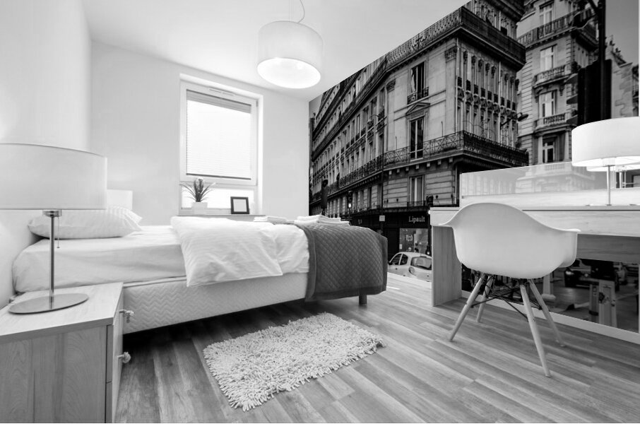 classic paris apartment building  vertical 2451 L Mural print