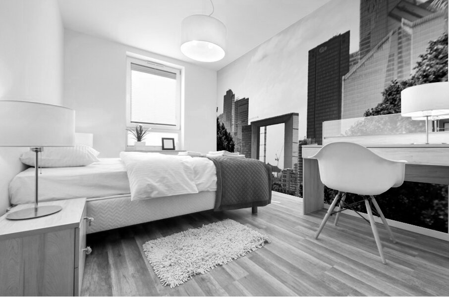 le defense from champs elysees  panoramic 3452 De Mural print