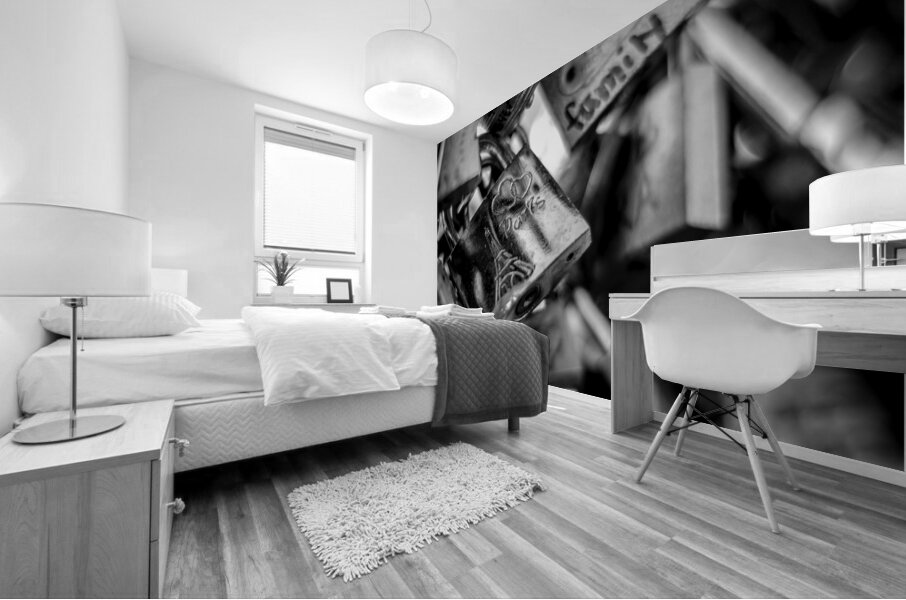 paris love locks  square 2452 Locks 13k Mural print