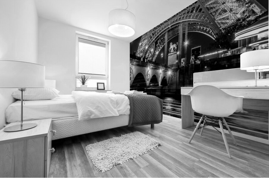 pont d iena bridge at night  panoramic 3454 Chapt Mural print