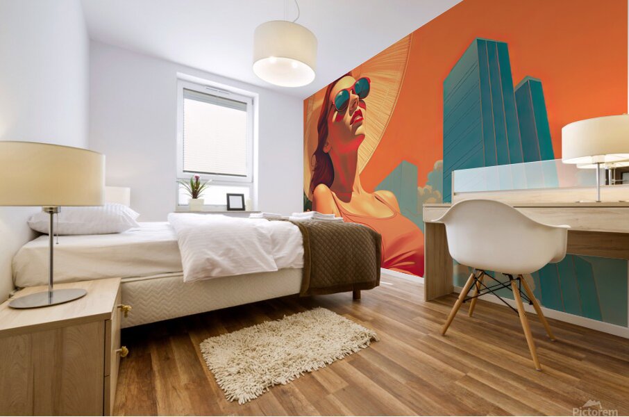 Summer in the City Mural print