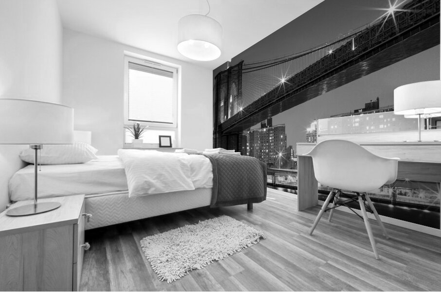 brooklyn bridge at night  square 1409 Bridge 13k. Mural print