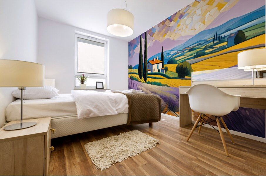 Lavender field 3 Mural print