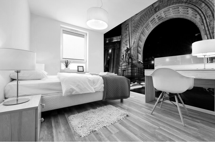 manhattan bridge arch grand entrance  panoramic 1 Mural print