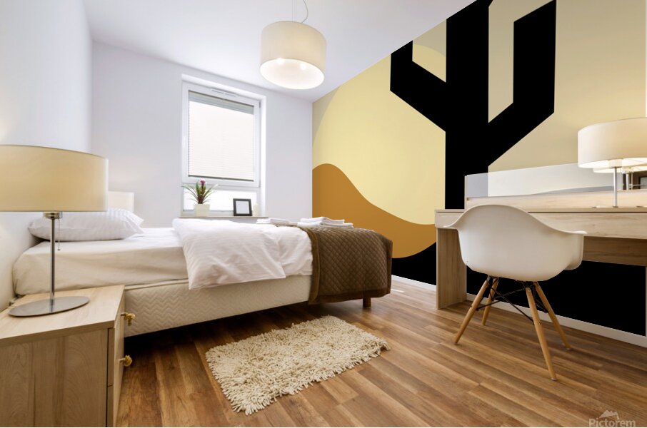 Desert Cactus Landscape Abstract Mural print