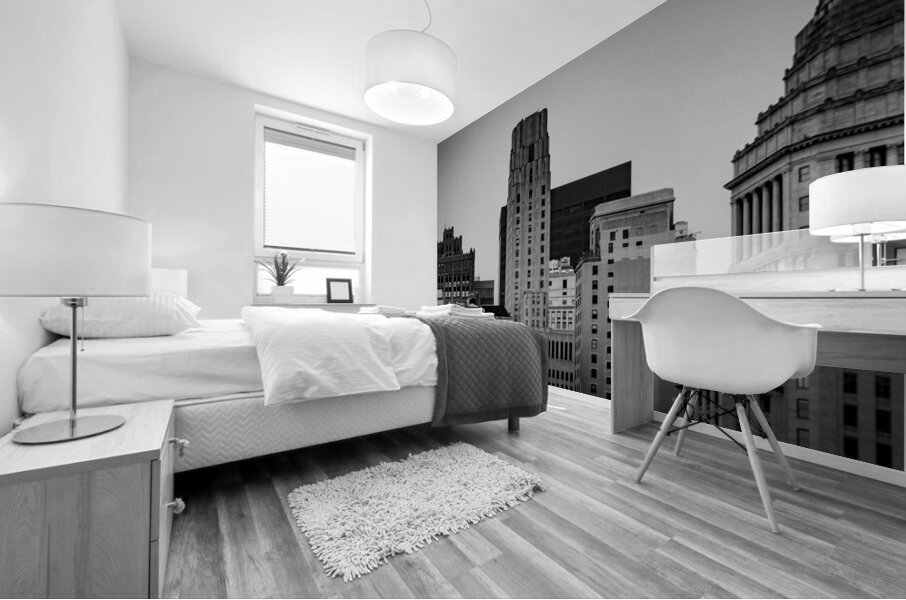 old bulidings manhattan financial district  panor Mural print