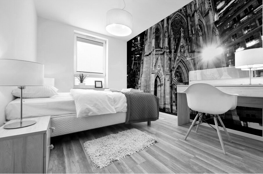 st patricks cathedral at night  horizontal 1530 C Mural print