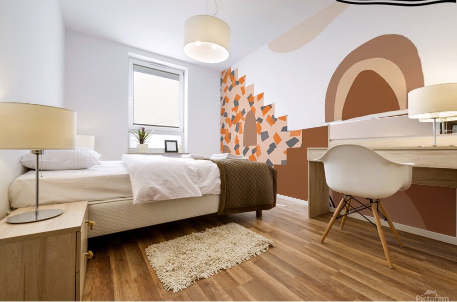 art print minimalist boho style Mural print