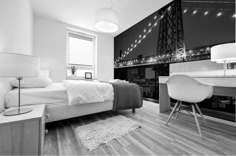 williamsburg bridge at night  horizontal 1524 Wil Mural print