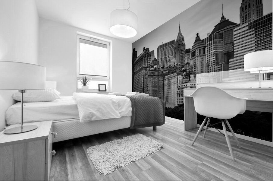 vintage new york skyline  horizontal 1476 Oldyork Mural print