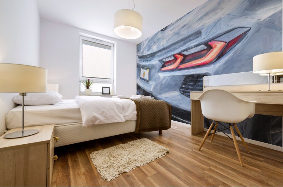 2024 Sea Wolf Gray Corvette R X 11 Mural print