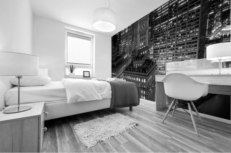 view from trum chicago at night  vertical 2570 Ki Mural print