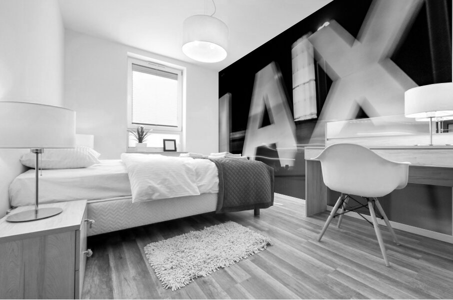 blurry LAX sign  square 2173 Laix 13k Mural print