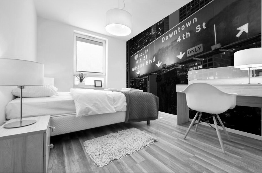 downtown LA and 4th street exit  square 2168 Hast Mural print