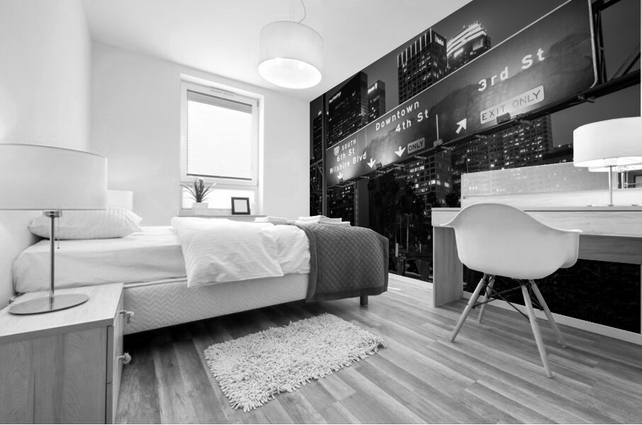 downtown LA and 4th street exit  horizontal 2168 Mural print