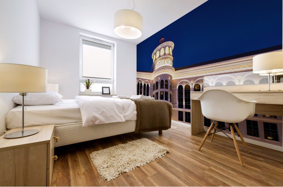 Bellagio Casino at Dusk   Las Vegas NV DSC06899.j Mural print