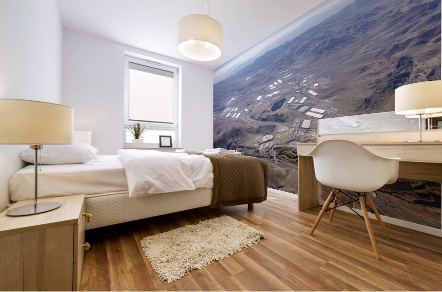 Aerial Tahoe Reno Industrial Center in Fall 2023 Mural print