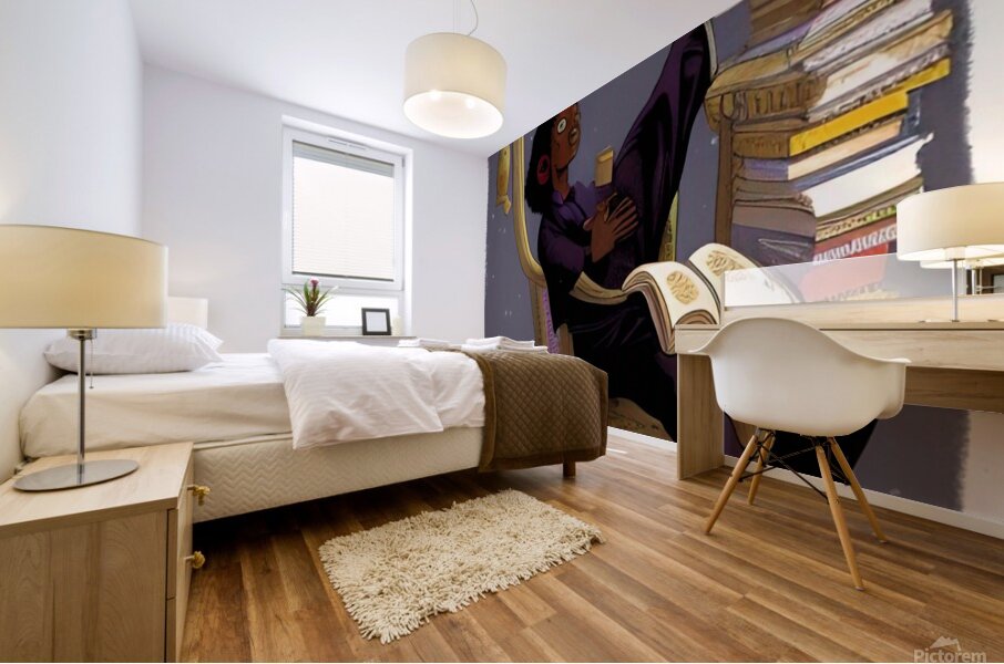 The World Exists in Books 4 Mural print