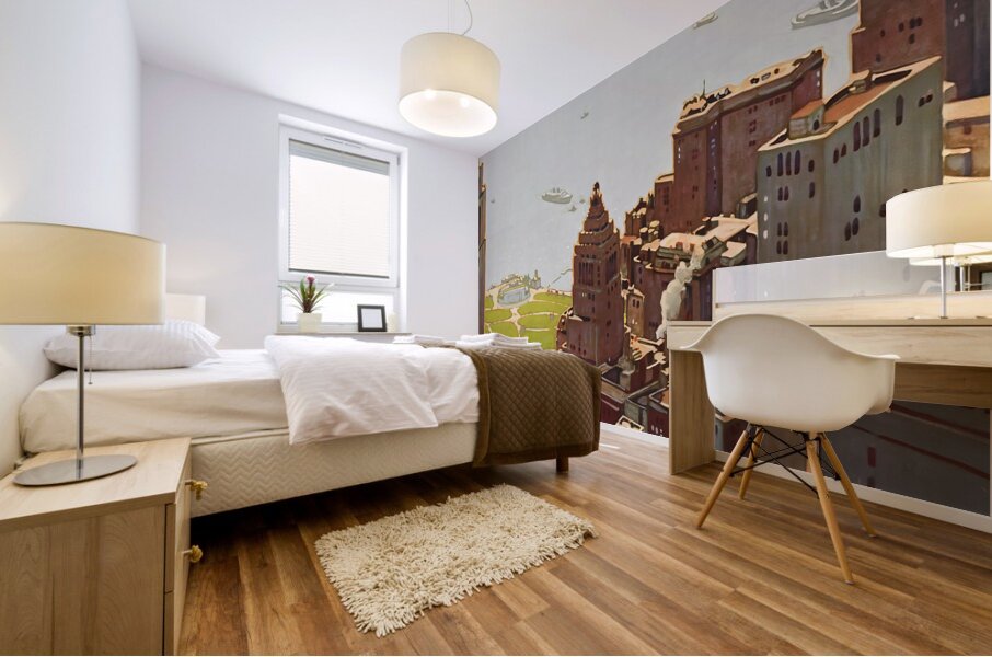 new york city art leslie ragan Mural print