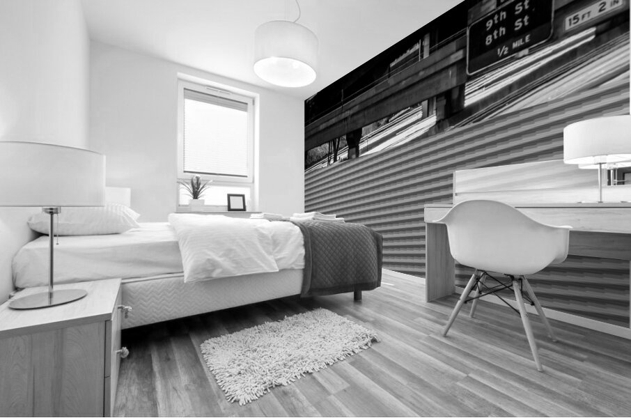 the 110 freeway downtown los angeles  panoramic 2 Mural print