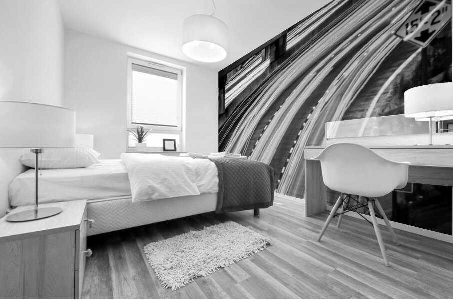 the 110 freeway downtown los angeles  vertical 21 Mural print