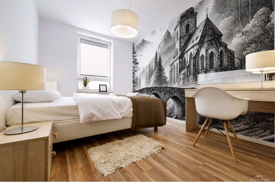 church bridge Mural print