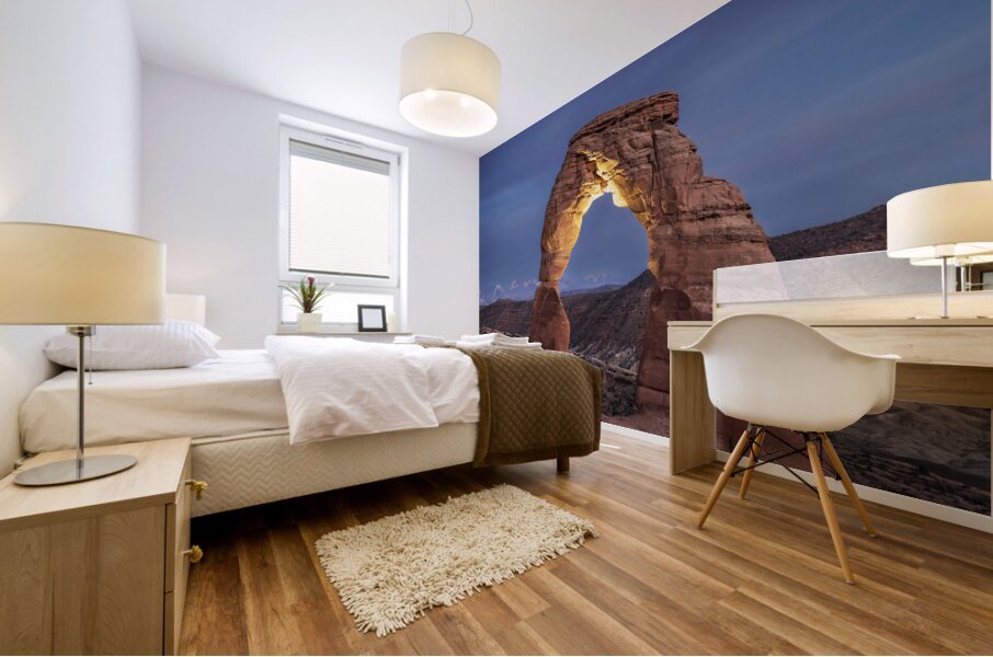 Light Shining on Delicate Arch Mural print