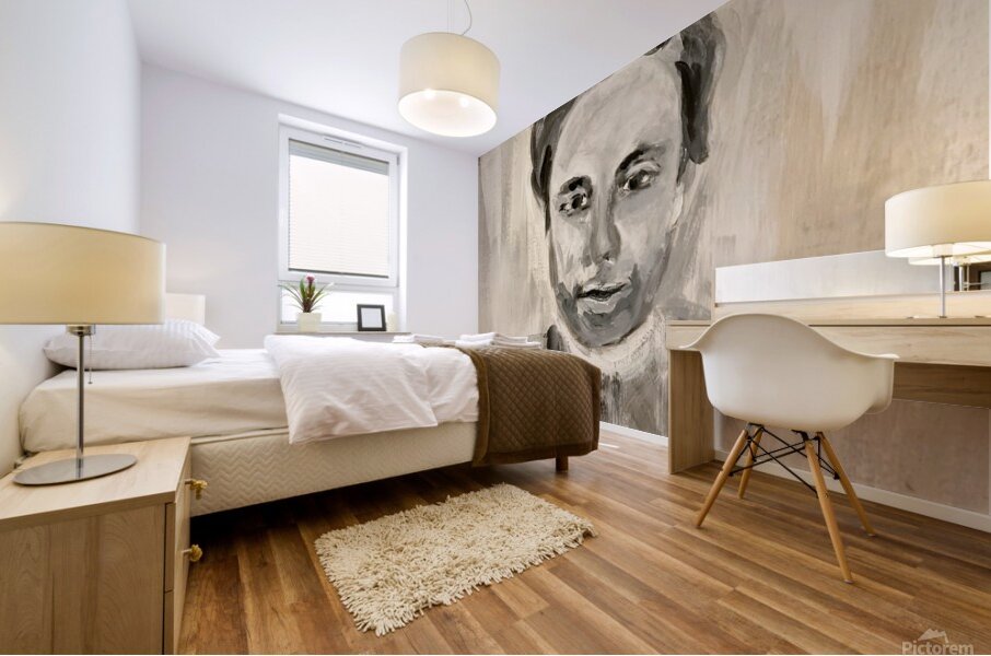 Him - 70x50cm acrylic painting on canvas by Lana Evanova Mural print