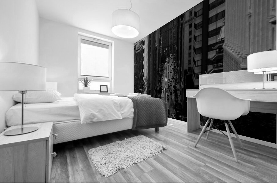 california street downtown san francisco  vertica Mural print