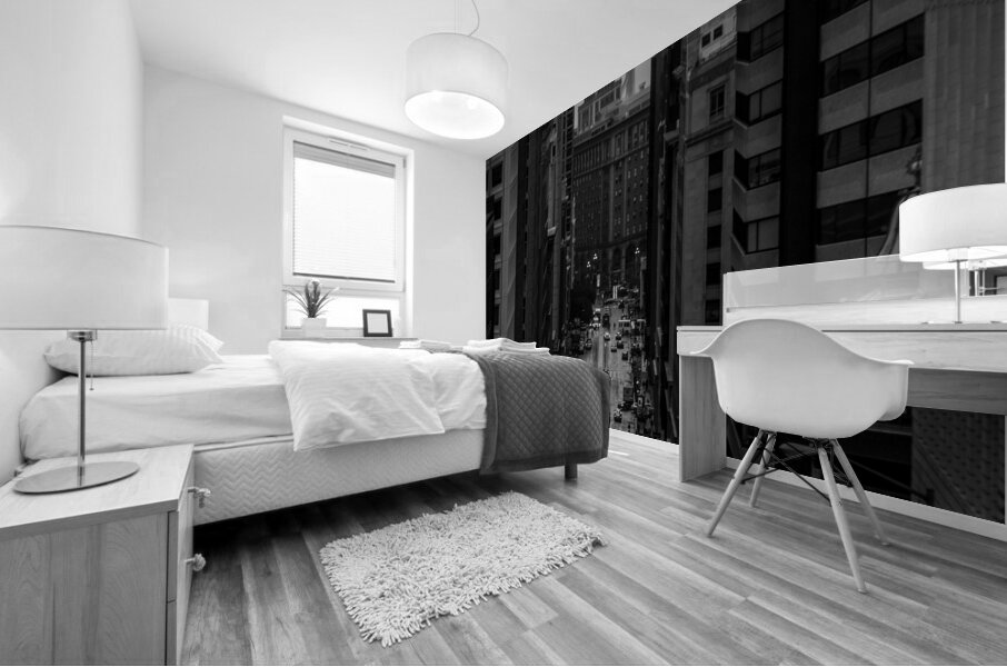 foggy rainy california street bay bridge  square Mural print